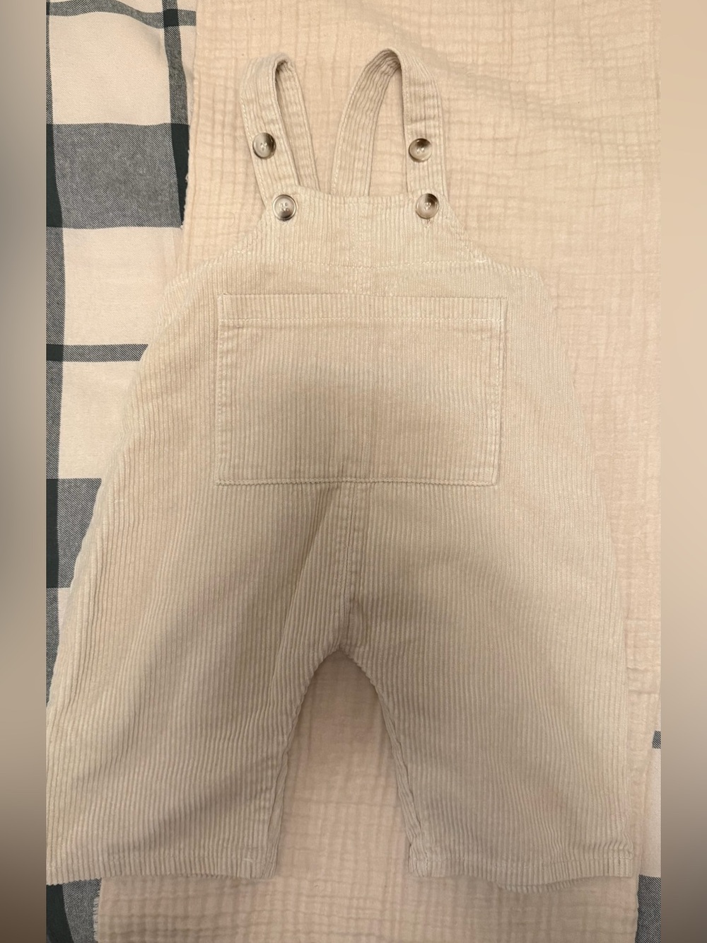 Neutral Corduroy Baby Overalls from Wyld Bub